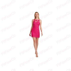 NWT Sam Edelman Pink Embroidered Sheath Dress  Wedding Guest Cocktail Size 6